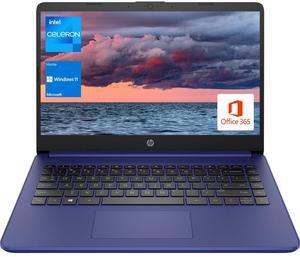 HP Portable Laptop, Student and Business, 14" HD Display, Intel Quad-Core N4120, 8GB DDR4 RAM, 64GB eMMC, 1 Year Office 365, Webcam, SD Card Reader, HDMI, Wi-Fi, Windows 11 Home, Blue, KKE Mousepad