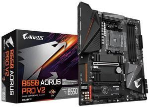 GIGABYTE B550 AORUS PRO V2 (AMD Ryzen 5000/ B550/ ATX/ PCIe4.0/ DDR4/ Realtek ALC1220-VB/ Front & Rear USB Type-C/ RGB Fusion 2.0/ Dual M.2 Thermal Guard/ Gaming Motherboard)