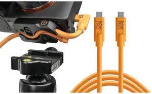 Tether Tools TetherGuard LeverLock Plate Bundle with TetherPro USB-C to USB-C Cable