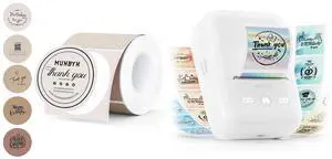 MUNBYN 2 Inch Circle Thermal Sticker Labels FM226 Label Maker
