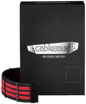 CableMod E-Series Pro ModMesh Sleeved 12V-2x6 12VHPWR Dual StealthSense Cable Kit for EVGA G/G+ / P/P+ / T (Black + Red)