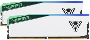 Patriot Memory Viper Elite 5 RGB DDR5 RAM 32GB (2X16GB) 6400MT/s CL32 1.4v UDIMM Desktop Gaming Memory Kit Compatible with Intel XMP - PVER532G64C32KW
