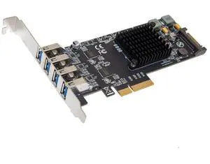 IO CREST USB 3.1 Gen 2 10 Gbps 4 Port Type-A PCI-e 3.0 x4 ASMedia ASM3142 Controller,SI-PEX20233