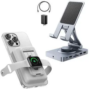 Versatile USB C Hub and 10000 mAh Portable Charger