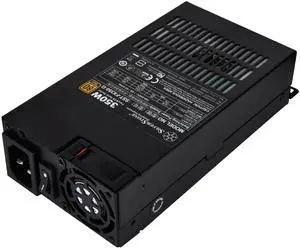SilverStone Technology 350 Watt Flex ATX Power Supply with Fixed Cables and 80 Plus Gold with 6Pin PCIe Connector SST-FX350-G-USA, Black(Lead-Free Paint)