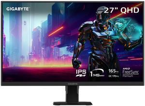 GIGABYTE GS27Q 27" 165Hz 1440P Gaming Monitor, 2560 x 1440 SS IPS Display, 1ms (MPRT) Response Time, HDR Ready, FreeSync Premium, 1x Display Port 1.4, 2X HDMI 2.0 (GS27Q US)