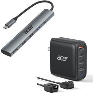 Acer 100W USB C Charger Block with acer USB C Hub