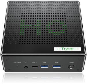 Trycoo HO4 Mini PC,Intel i5-12450H(Turbo 4.4 GHz) 16GB DDR4 512GB M.2 NVMe SSD, Mini Desktop Computer Support 4K@144Hz/HD+DP+Type-C/USB4.0/WiFi6/BT5.2/Office PC (i5-12450H 16GB RAM+512GB SSD)