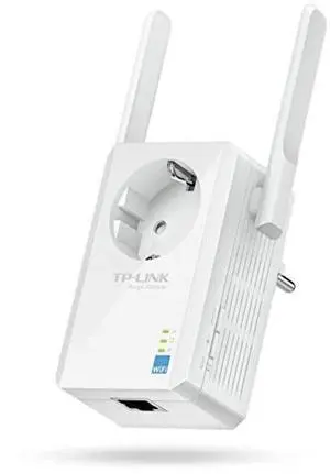 TP-Link TL-WA860RE IEEE 802.11n 300 Mbps N300 Universal Wi-Fi Wall Plug Range Extender with External Antennas and AC Pas