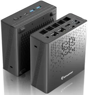 ADREAMER Ariebox10 Mini PC, AMD R7 7840HS (8C/16T, 3.8~5.1GHz) 16GB DDR5 RAM 1TB PCIe 4.0 SSD Mini Desktop Computer, 4K Dual Display/USB/WiFi/BT/RJ45 Ethernet for Home/Office.