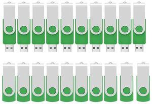 ABLAZE 2GB USB Flash Drive 50 Pack, USB 2.0 Thumb Drives Bulk Memory Sticks Pendrives 50PCS (Green)