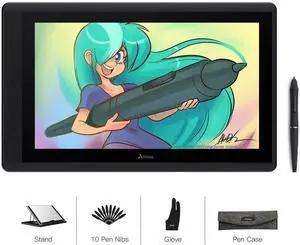 Artisul D16 15.6 Inch Drawing Tablet with Screen IPS Graphics Drawing Monitor Full Laminated Pen Display Battery-Free Stylus 8192 Levels Pressure Sensitive 7 Shortcut Keys A Dial for Windows, Mac