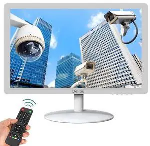 Elweyoo 19 inch White CCTV Monitoring Display Screen Security Camera Monitor Multi-Function Interface HDMI, AV, BNC, VGA, USB, PC Input 1440x900 Resolution