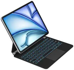 Emoonland Keyboard Case for iPad Air 13 inch M2-2024 and iPad Pro 12.9 inch 6th/5th/4th/3rd Gen, Magic Keyboard iPad Pro 12.9 - Floating Cantilever Stand, Multi-Touch Trackpad, 7 Colors Backlight