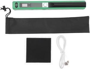 Portable Handheld Document Scanner 900 DPI Resolution Modes Easy to Use, Multiple File Formats Supported, Wide Application, Good Compatibility (Green)