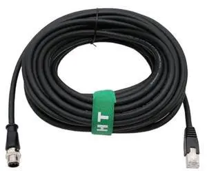 HangTon Network Ethernet Cable for Keyence IV2 Sick Sensor Camera Barcode Reader, M12 D Code 4 Pin to RJ45 Cat6 PC PLC 20m