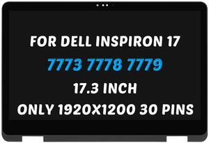 Replacement for Dell Inspiron 17 2-in-1 7773 7778 7779 P30E001 P/N 4FYMX 04FYMX 07YG5J LCD Display 17.3" FHD 1920X1080 LCD LED Touch Screen Digitizer Assembly with Bezel