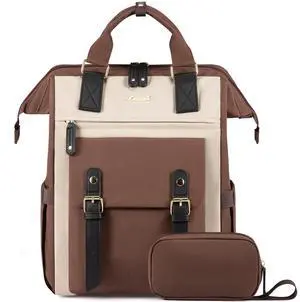 LOVEVOOK Backpack for Women, Teacher Bag Work Travel Backpack, Stylish College Laptop Backpack Purse, Business Computer Laptop Bag Nurse Bags, Casual Daypack, 17 Inch