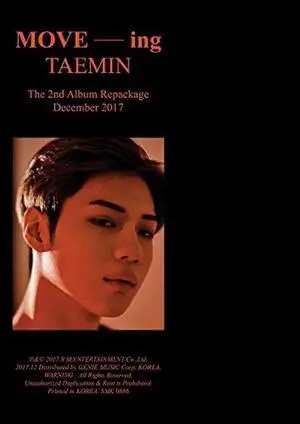 Taemin Shinee - Move-ing (Vol.2 Repackage) CD+Booklet+Folded Poster+Free Gift