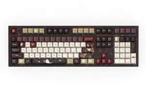 GENSHIN IMPACT Hu Tao: Fragrance in Thaw Themed Mechanical Keyboard Kailh Box White Switches 108 Keys