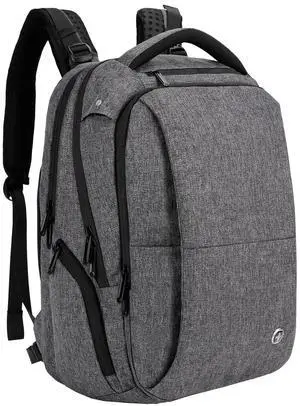 Swissdigital Design Fit 17.3 Inch Laptop Backpack, Large Bussines Travel Backpack for Men & Women With USB Charging Port, College Computer Bag with Vibrating Massager for School,(Zion SD1004M-02