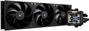 Thermalrlght FW 360 Black CPU Water Cooler with 3 PWM Fans with 2000RPM,IPS LCD Screen with 320 * 240 Resolution,Liquid CPU Cooler,CPU PC Aio Cooler for AMD:AM4/AM5/Intel LGA1700