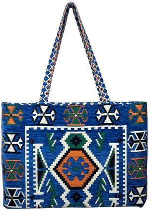 TOTEAMORE Tote Bag for Women Woven Shoulder Bag Gym Travel Weekender Cute Tote with Compartments Fits 17-Inch Laptop