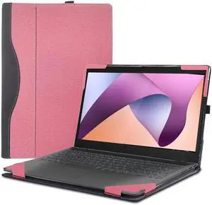 Laptop Cover for Lenovo IdeaPad Flex 5 2-in 1 2023 Business Laptop 16" Flex 5 16 ABR 8 |16ALC7 |16IAU7 |16IRU8 | PU Leather Notebook Sleeve Detachable Protective Bag Shell (Pink)