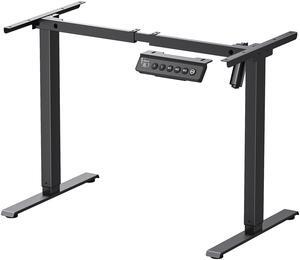 VVENACE Electric Standing Desk Frame Sit Stand Stand up Desk Frame Standing Desk Legs Base Frame Only (Black-FBA)