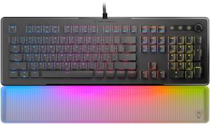 Turtle Beach Vulcan II Max - Optical-Mechanical PC Gaming Keyboard, Customizable RGB Illuminated Keys and Palm Rest, Smart Keys, Titan II Smooth Linear Switches, 200M Keystroke Durability - Black