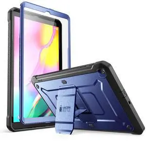 SUPCASE for Galaxy Tab A 10.1 Case with Screen Protector (Unicorn Beetle Pro), [Built-in Stand] Full-Body Rugged Heavy Duty Protective Tablet Cover for Samsung Galaxy Tab A 10.1 (2019), Slateblue