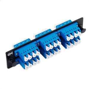Cable Matters 24 Fibers LC to LC OS2 Single Mode Fiber Patch Panel with 6 x LC/LC UPC Quad Fiber Optic Adapters - LGX Compatible