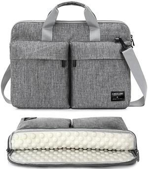 KINGSLONG Slim 17.3 inch Laptop Bag Sleeve Carrying Case with Shoulder Strap, Notebook Ultrabooks Computer Handbag Cover for Men Women Fit for Acer Asus Lenovo HP Toshiba Grey