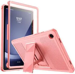 MoKo Case Fit Galaxy Tab A9 Plus 11-Inch 2023 (SM-X210/X216/X218), Shockproof Full Body Rugged Stand Back Cover Built-in Screen Protector Fit Galaxy Tab A9+ 11" 2023, Apricot Orange