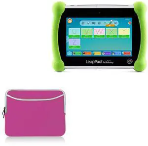 BoxWave Case Compatible with Leapfrog LeapPad Academy - SoftSuit with Pocket, Soft Pouch Neoprene Cover Sleeve Zipper Pocket - Flamingo Pink