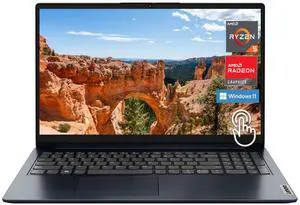 Lenovo Ideapad 1 Laptop, 15.6" FHD (1920x1080) IPS 300nits Anti-Glare Display, Touch, Ryzen 5 7520U, 8GB RAM, 512GB Storage, AMD Radeon Graphics, HDMI, Windows 11, HDMI, Abyss Blue