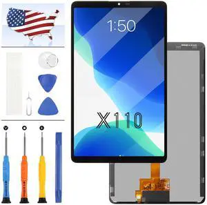 for Galaxy Tab A9 LCD Screen Replacement for Samsung Galaxy Tablet Tab A9 8.7" SM-X110 X110 LCD Display Digitizer Touch Screen Assembly 8.7 inch Repair Parts+Tools(Black)