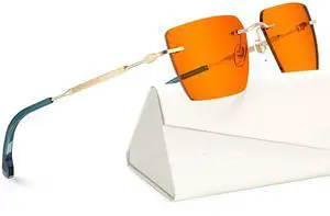 ANYLUV Rimless Blue Light Blocking Glasses Men Women, Lightweight Computer Reading Glasses, Anti Eyestrain Gaming Glasses