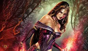 Liliana 01 Custom Playmat/Giant Mouse Pad - Durable Rubber 14 inch x 24 inch for MTG TCG
