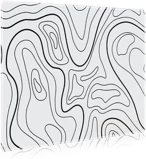DAWNTREES Glass Gaming Mouse Pad,Accurate and Fast Mouse Tracking,Tempered Glass,Anti-Slip Rubber Base,XL Mouse Mat for Gamer, Office & Home,13.78"x10.24" White Topographic