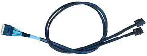 DiliVing DiLinker SlimSAS 8X to 2*MiniSAS HD 4X,SFF-8654 74Pin to 2*SFF-8643 36Pin Cable 80cm(Broadcom MPN 05-60002-00)