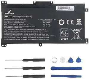 A AMANDA BK03XL Battery for HP Pavilion X360 14-BA 14M-BA Series 14-BA253CL 14M-BA114DX 14M-BA011DX 14-BA1XX 14-BA2XX 14-BA153CL 14-BA125CL 14M-BA013DX 14-BA175NR 14M-BA1XX 14M-BA0XX 916811-855