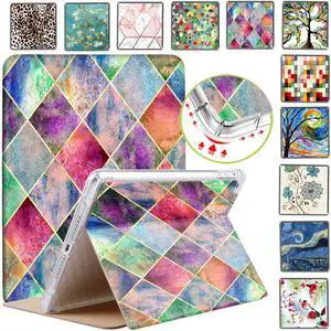 DuraSafe Cases for iPad 5th / 6th Gen & Air 1st / 2nd Gen - 9.7" A1893 A1822 A1566 MRJN2LL/A MR7G2LL/A MP2F2LL/A MP2G2LL/A Printed Cover, Air Cushion Corner for Extra Shock Protection - Diamond Grid