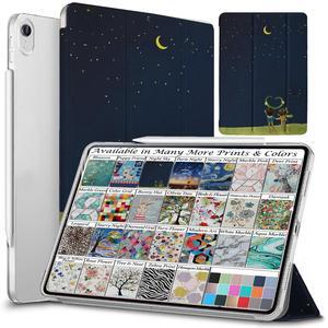 DuraSafe Cases iPad Air 3 2019 10.5 Inch [ Air 3rd Gen ] A2152 A2123 A2153 A2154 MUUL2LL/A MUUK2LL/A MUUJ2LL/A MUUT2LL/A Trifold Printed Hard Smart PC Transparent Back Cover - Night Sky