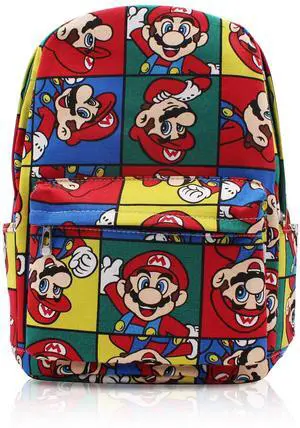 Finex Star Mario Canvas Backpack Casual Daypack with 15 in Laptop Storage Compartment