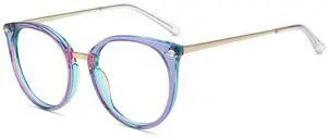 Firmoo Blue Light Blocking Glasses, Anti Digital Eyestrain Computer Glasses Scratch Round Lightweight Eyewear Frames