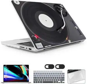Lepeoac for MacBook Pro 16 inch Case 2021 2022 2023 2024 Release A3186 A3403 M4 A2991 M3 A2780 M2 A2485 M1 Pro/Max, Hard Shell Case with Screen Protector & Keyboard Cover, DJ Turntable