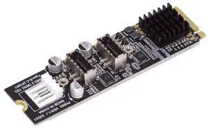 NFHK 10Gbps Dual Type-E USB 3.1 Front Panel Socket to NVME NGFF M-Key Express Card Adapter for Motherboard