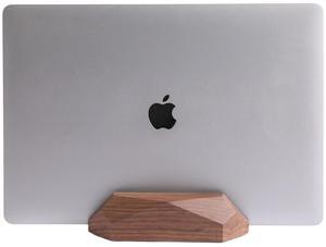 Nuvograin Adjustable Vertical Laptop Stand, MacBook Holder Wood, Wooden Laptop Stand,Vertical Laptop Holder for Desk, Width Adjustable Dock Fits All MacBook/Surface Pro