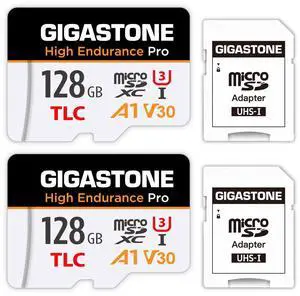 [5-Yrs Free Data Recovery] GIGASTONE 128GB Micro SD Card 2-Pack, High Endurance Pro Series Speed Up to 100MB/s, Compatible with REDTIGER Rove VIOFO VANTRUE PRUVEEO Dash Cam, MicroSDXC UHS-I A1 V30 U3